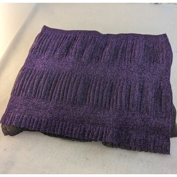 Shawl Wrap Scarf Glistening Purple Thread with Black 16" x 76"See Photos Meas - Picture 2 of 9